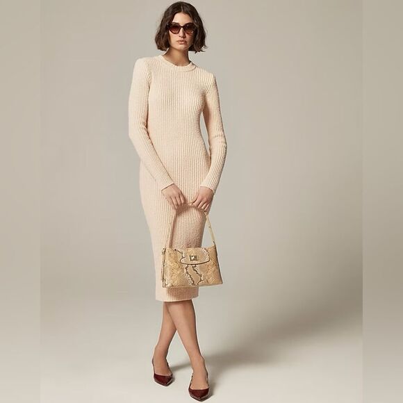 NWT J CREW Ribbed sweater-dress in Bone - Picture 2 of 7